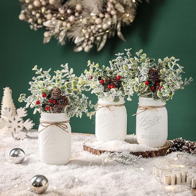 Christmas Mason Jars, Christmas Centerpieces - Image 3