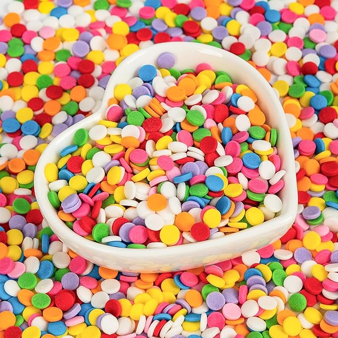 Edible Confetti Sprinkles, Colorful Round Cake Decoration - Image 8