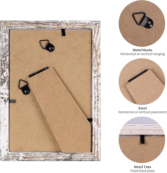 PETAFLOP Wooden Bulk 4x6 Picture Frame Set of 18 - Image 6