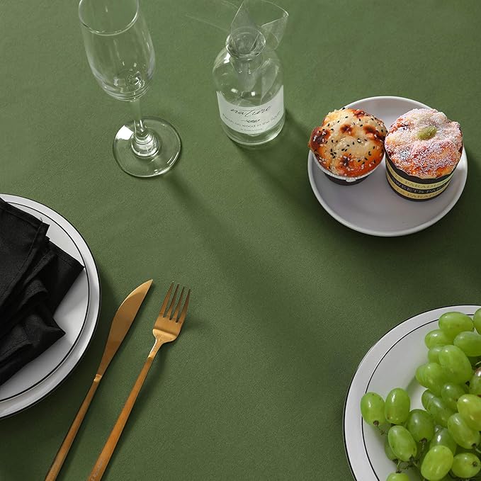 70 inch Round Tablecloth Washable Polyester Table Cloth Decorative Table Cover - Image 7