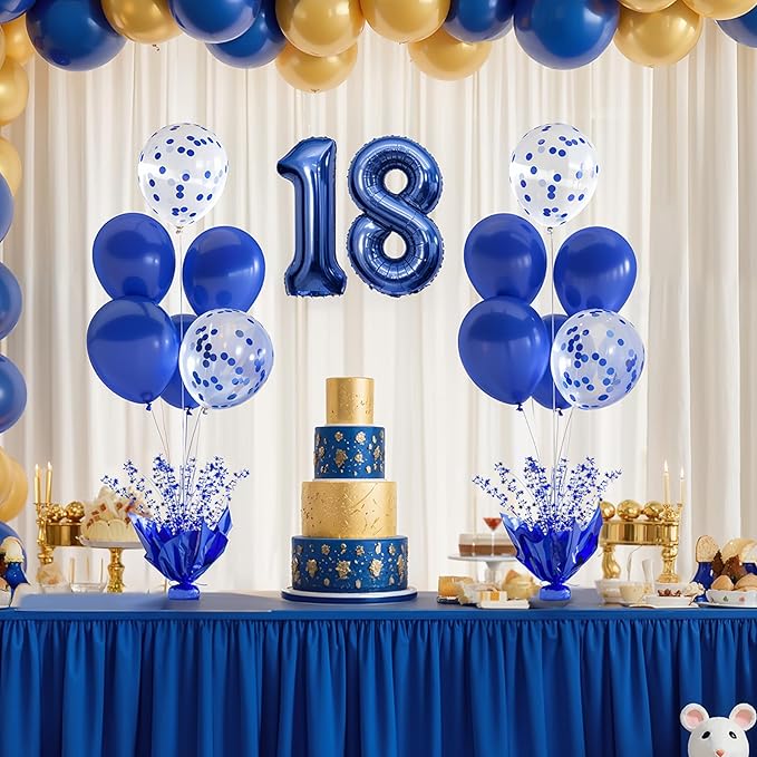 2 Set Blue Balloon Table Centerpieces - Image 6