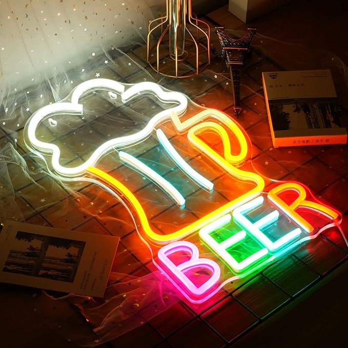 Beer Neon Sign Led Beer Signs Colorful Neon Lights - Image 4