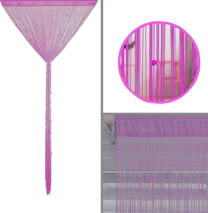 Beaded Doorway Curtain Door Beads Dense String Curtains Fringe Hippie Perfect - Image 4