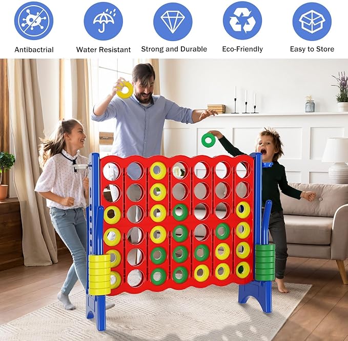 Jumbo 4 in a Row Game Set, 4FT Giant Game Set - Image 3