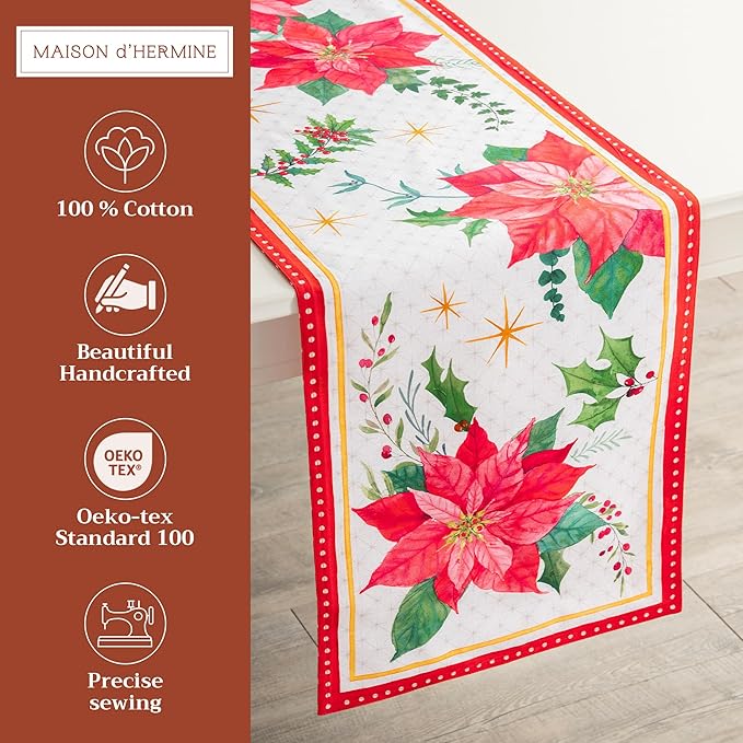 Maison d' Hermine Table Runner 100% Cotton Double Layer Table Runners 108 - Image 2