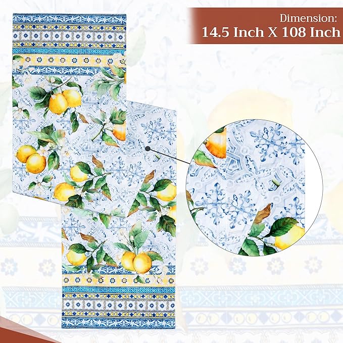 Maison d' Hermine Table Runner 100% Cotton Double Layer Table Runners 108 - Image 4