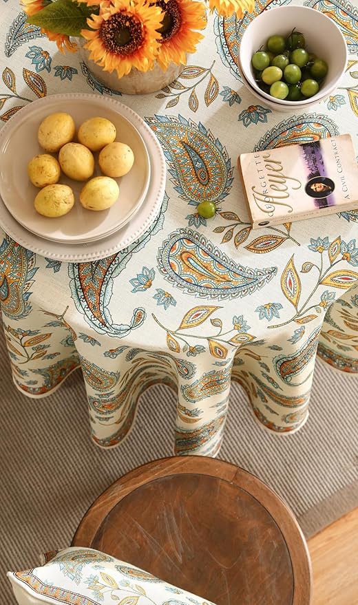 patdrea Designer Vintage French Small Table Cloth - Image 6
