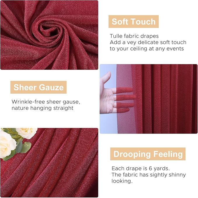 Wokceer Wedding Arch Draping Fabric - Image 2