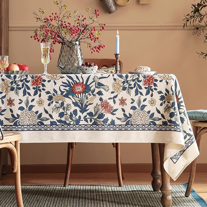 patdrea Designer Blue Small Tablecloth - Image 2