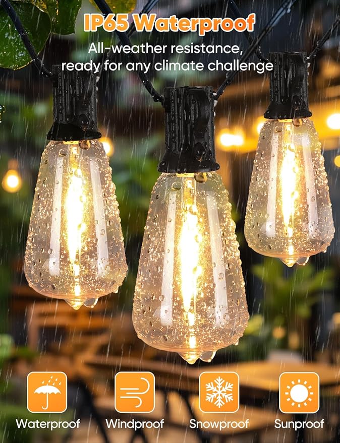 Brightever 3 Color in 1 LED Outdoor String Lights - Image 6