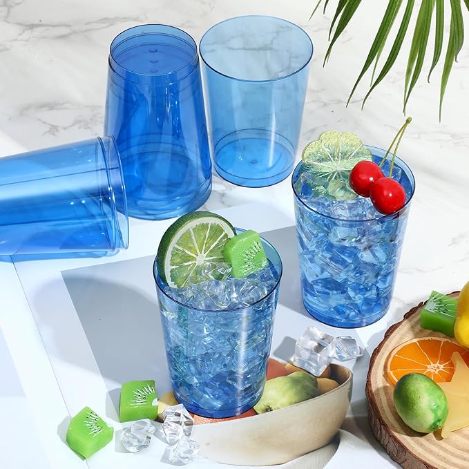 Minatee 100 Count Plastic Cups Disposable Fancy Cups Heavy Duty Wine Cocktail - Image 4