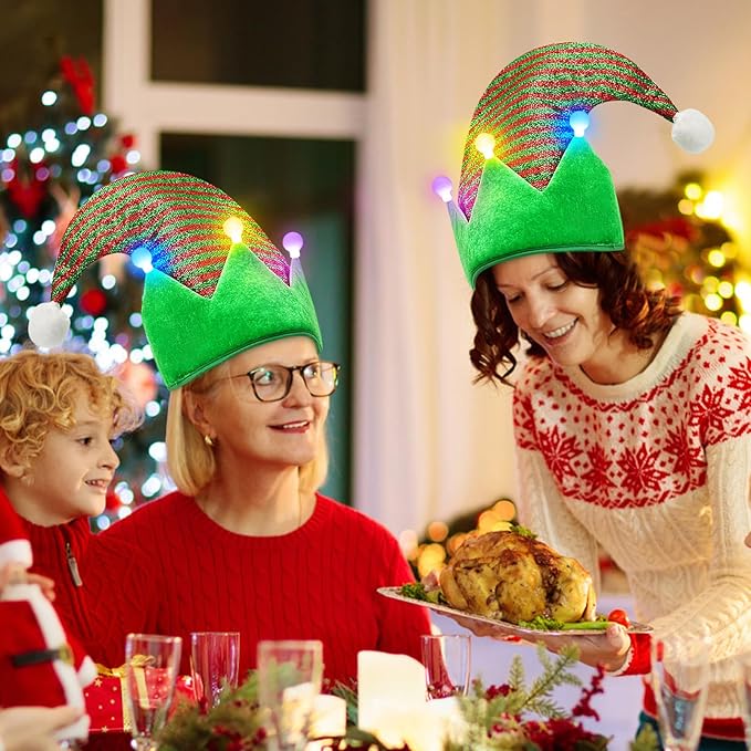 Elf Hat Felt Elf Hat with Jingle Bells Santa Hats Hat Great Holiday Party - Image 9