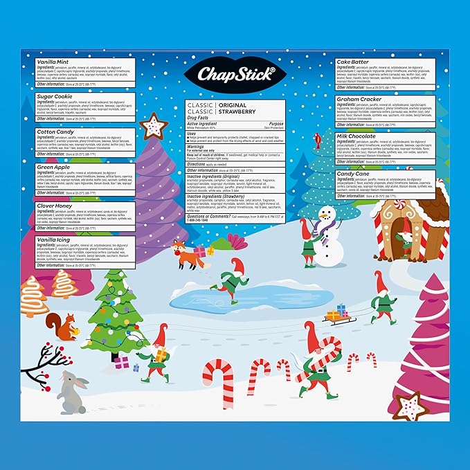 ChapStick 12 Days of Holiday Advent Calendar Lip Balm Gift Set - Image 7