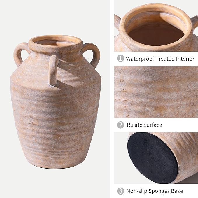 Vintage Terracotta Ceramic Vase - Image 4