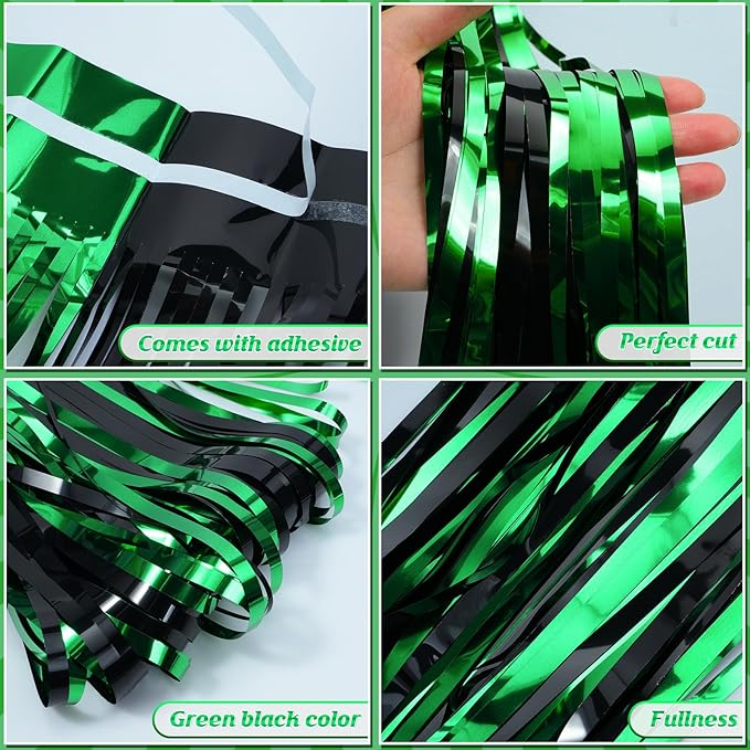 3Pack 3.3Ft x 6.6Ft Graduation Foil Fringe Curtain Backdrop Decorations - Image 4