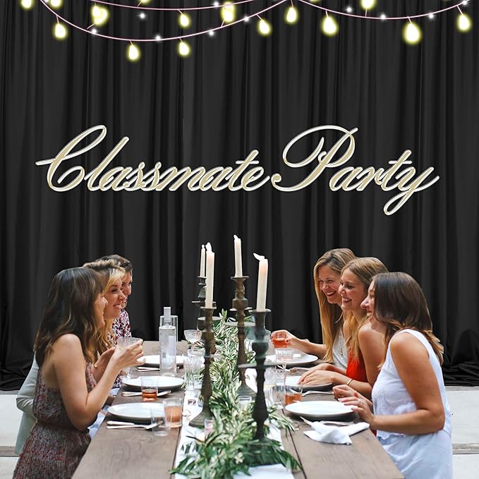 MEETSKY Black Backdrop Curtain for Party Backdrop Drapes Panels - Image 7