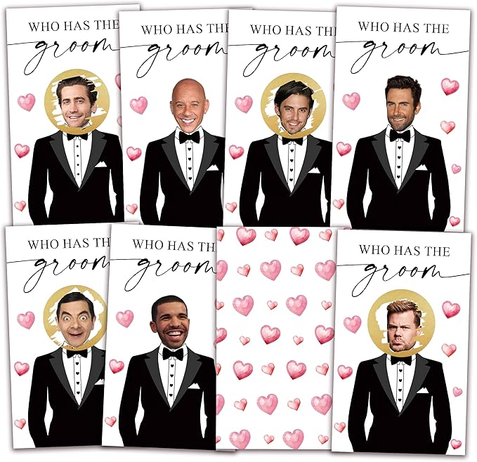 Who Has The Groom Birdal Shower Scratch Off Games, 3.5"x 2.1" Bachelorette by AWSICE