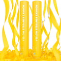 2 Pack Streamer Cannon Confetti Poppers | Biodegradable Yellow Confetti | TUR by TURPartySupplies