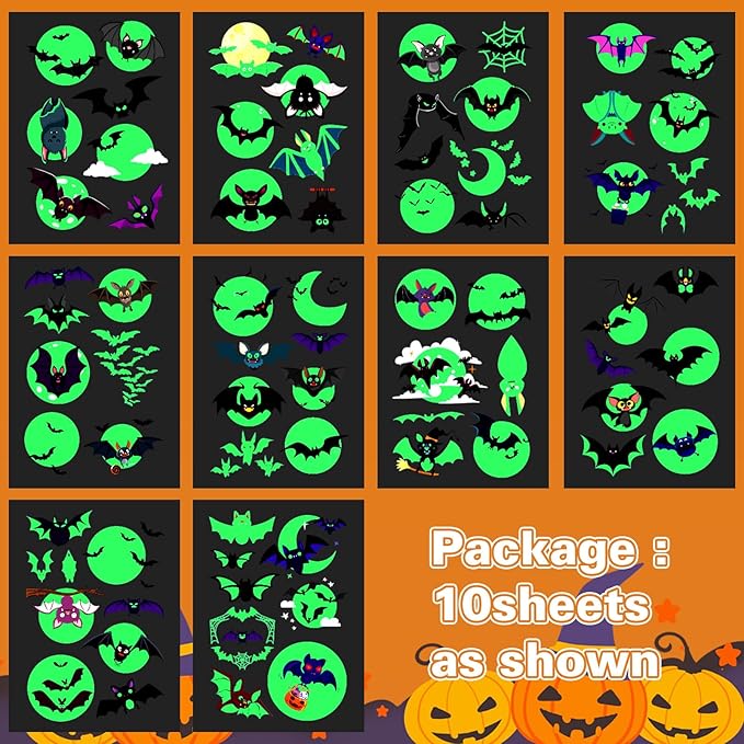 Luminous Halloween Temporary Tattoos - Image 2