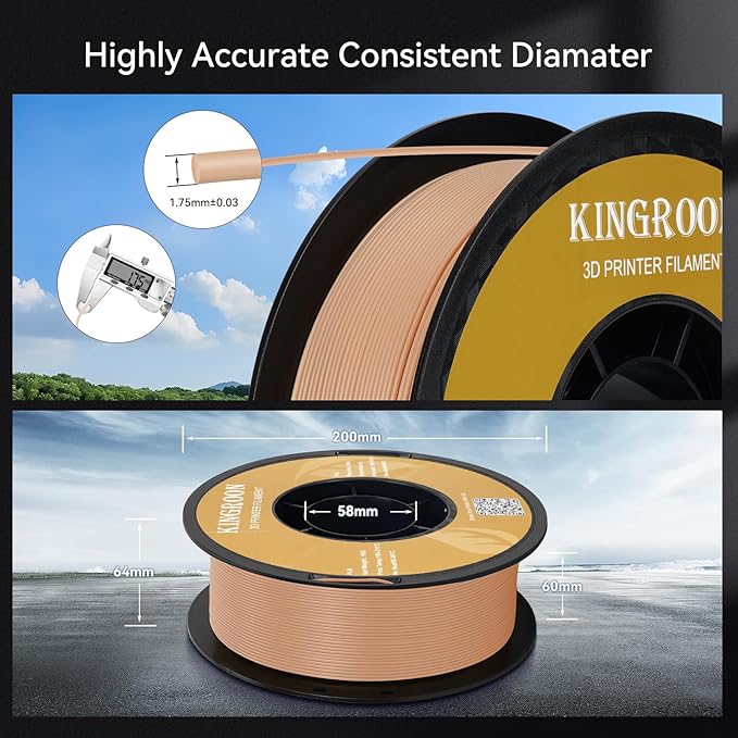 Kingroon 16KG PLA Filament Bundle 1.75mm 3D Printer Filament Multicolor Pla - Image 3