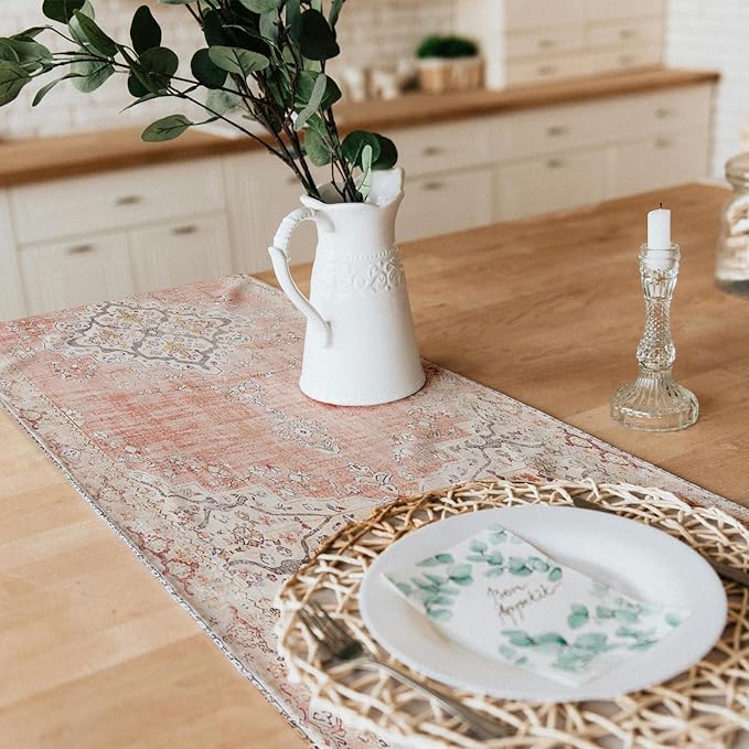 Snycler Table Runner Boho Table Runners Vintage Elegant Farmhouse Table Center - Image 3