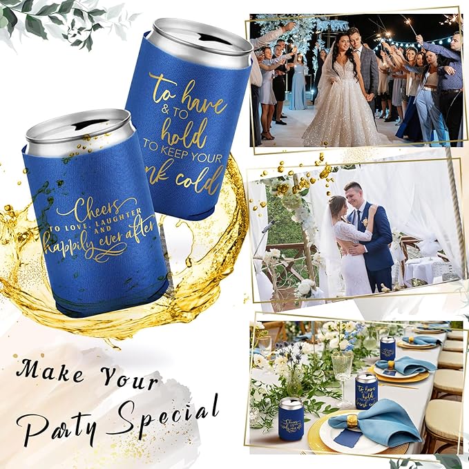 50 Pieces Wedding Can Cooler Bulk Engagement Party Favors - Image 5