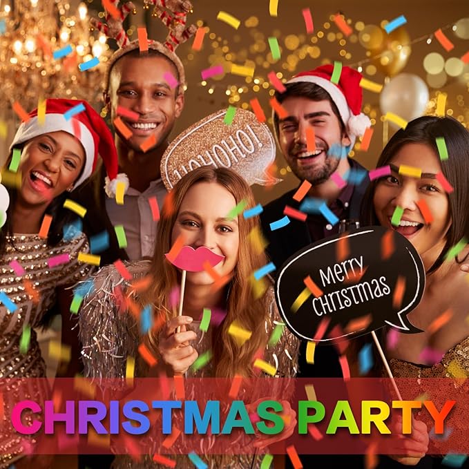 Confetti Cannon Multicolor 12 Pack Biodegradable Confetti Popper Party Confetti - Image 7