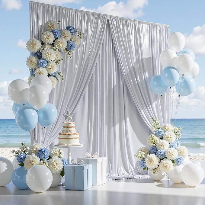 20ftx10ft Silver Sequin Backdrop Curtain - Image 5