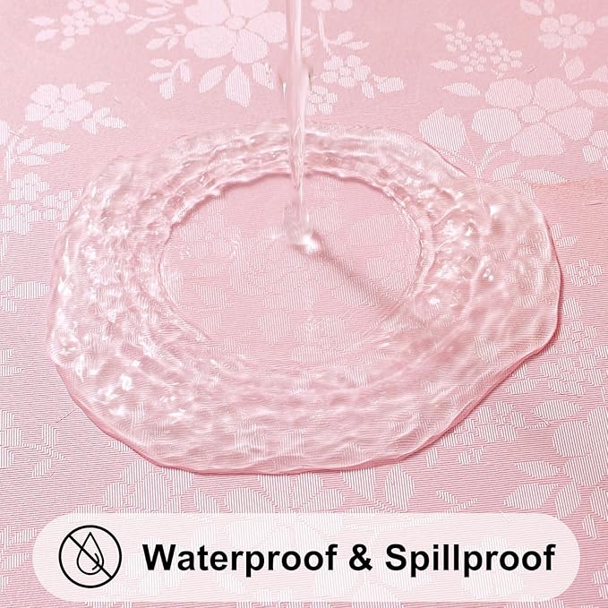 Smiry Rectangle Table Cloth, Waterproof Heavy Duty Vinyl Tablecloths, Wipeable - Image 2