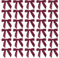 AIMUDI Burgundy Twist Tie Bows 2.5" Pre Tied Maroon Bows Premade Satin Gift Bows by AIMUDI