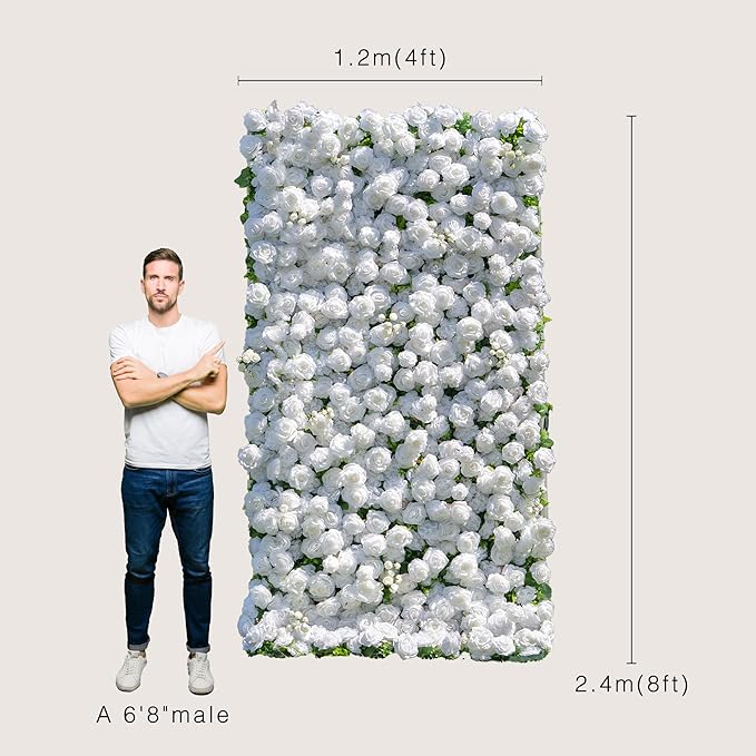 Artificial Flower Wall Panels, Gorgeous 5D Silk Luxury Floral Backdrop Decor - Image 6
