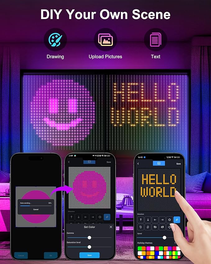 Brightown Smart Curtain String Lights App Controlled - Image 2