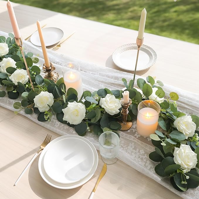 MACTING 6.6FT Fake Flower Garland - Image 5