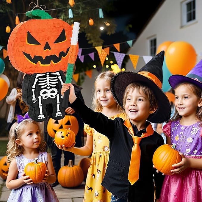 WERNNSAI Halloween Skull Pumpkin Piñata - Image 7