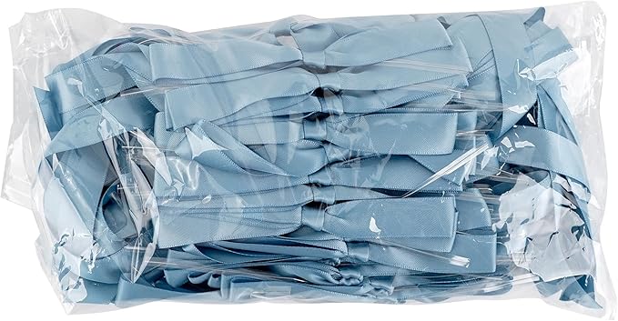 50 PCs Dusty Blue Bow 5 Inch Long Tail Bows - Image 8