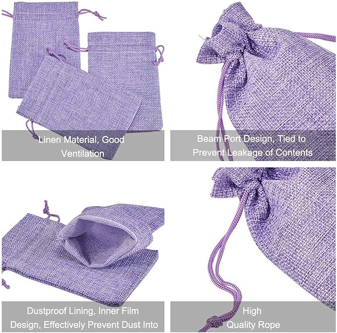 20pcs Burlap Bags with Drawstring 3.9 x 5.5 inch, Linen Gift Bags Jewelry - Image 5