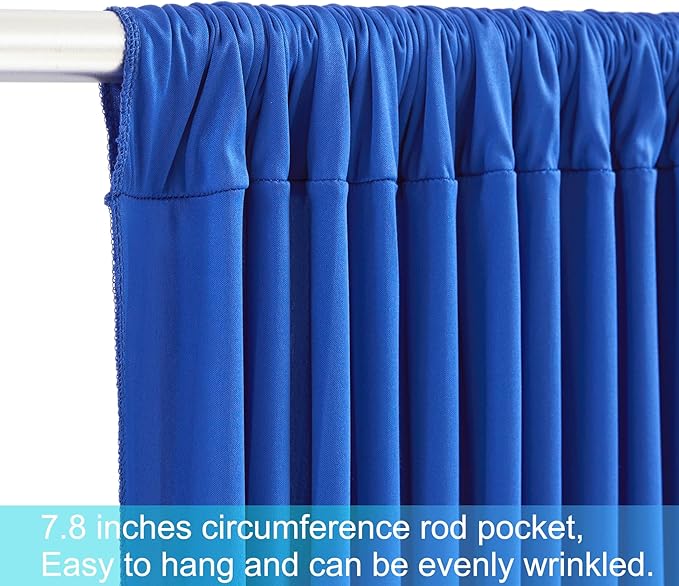 40ft x 12ft Royal Blue Backdrop Curtains Wrinkle Free Backdrop Curtain - Image 7