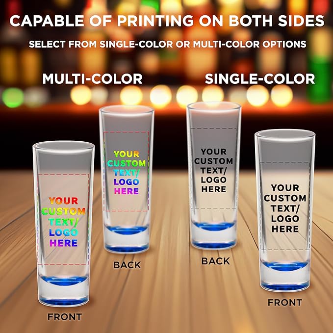 Custom Cordial Shooter Shot Glasses 2 oz. Set of 50, Personalized Bulk Pack - Image 6