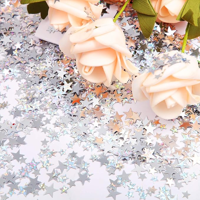 Hestya 60g Star Confetti Glitter Table Confetti Metallic Foil Stars - Image 7