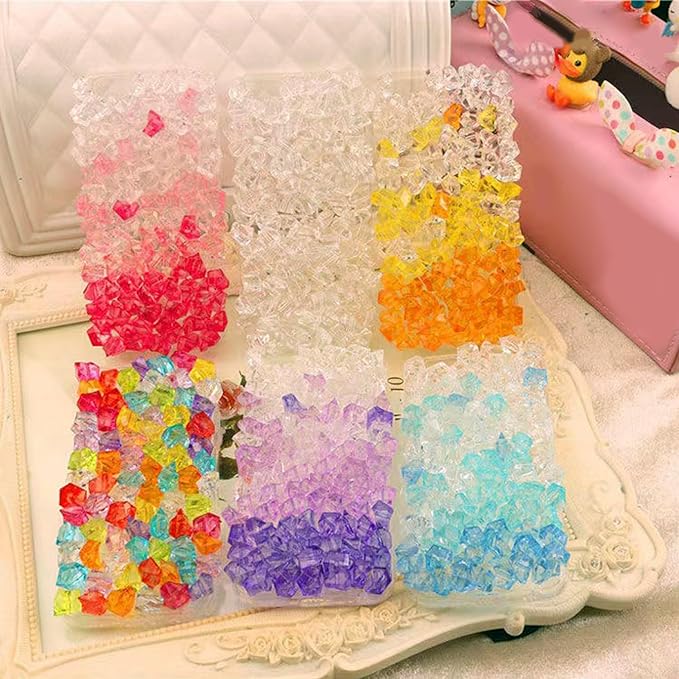 Fake Crushed Ice Cubes 1000pcs Multicolor Acrylic Crystal Rocks Multi Colored - Image 4