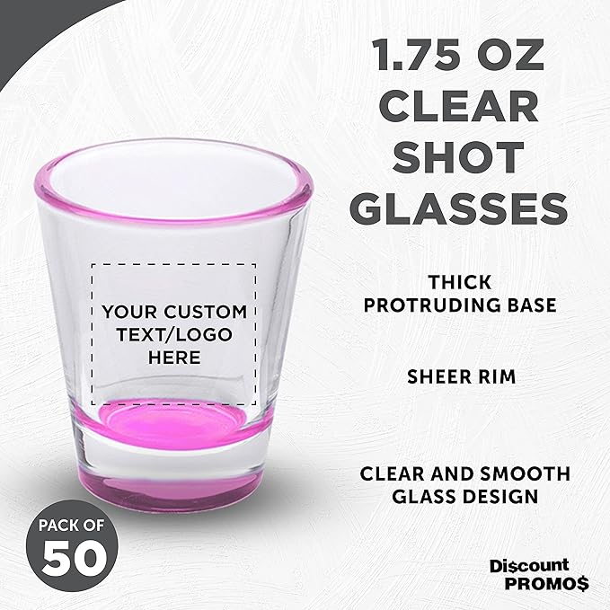 Custom Shot Glasses 1.75 oz. Set of 50, Personalized Bulk Pack - Image 3