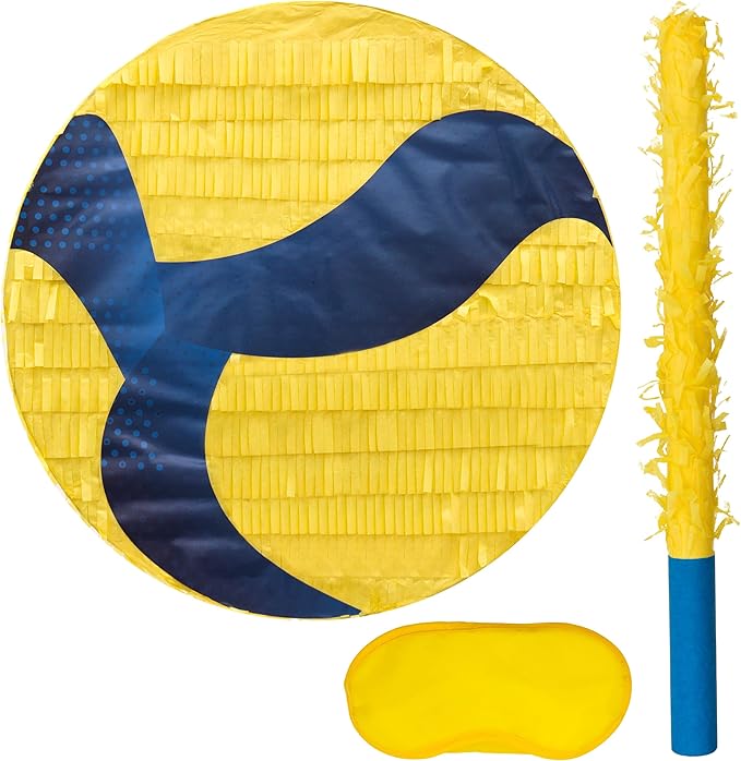 Volleyball Pinatas Bundle with a Blindfold and Bat, Volleyball Pinatas by Birchio