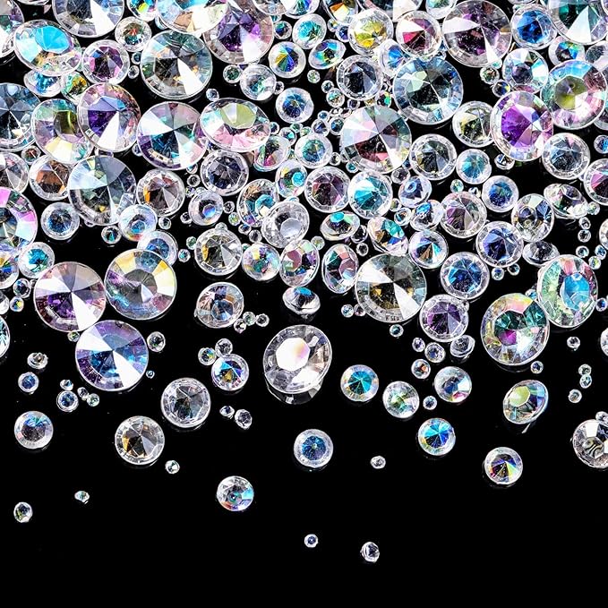Hicarer 800 Pieces Diamond Decorations Acrylic Diamond Table Scatter Crystals by Hicarer