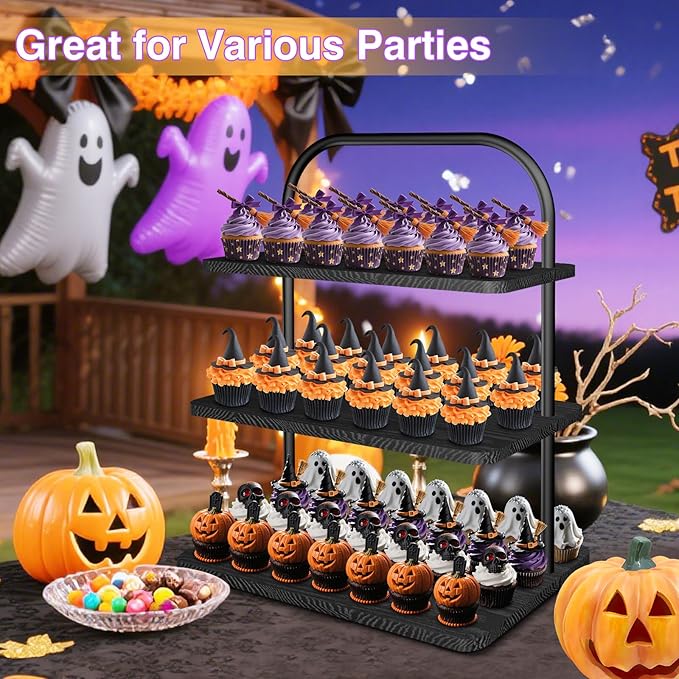 Cupcake Stand, 3 Tier Halloween Cupcake Stand - Image 3