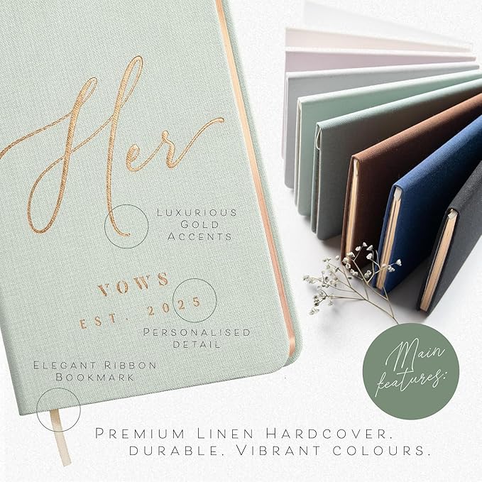 Personalized 2025 Vow Books His & Hers - Image 4