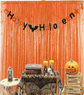 Orange Sequin Backdrop Curtains 1 Panel 10FTx10FT Glitter Orange Photo Backdrop by WISPET