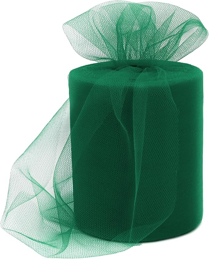 6 Inch × 100 Yards Tulle Mesh Ribbon Turquoise Tulle Fabric Ribbon Roll Netting by RilisiliDecoration