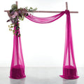 VDS Pack of 3 Panel Wedding Arch Draping Fabric Sheer Chiffon Fabric Drapery by VDS