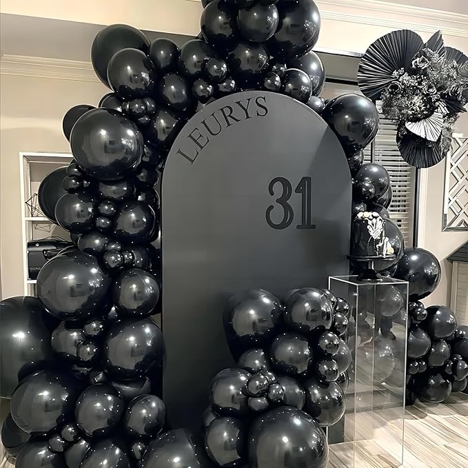 100pcs Black Balloons, Helium Quality 12 inch Black Party Balloons - Image 3