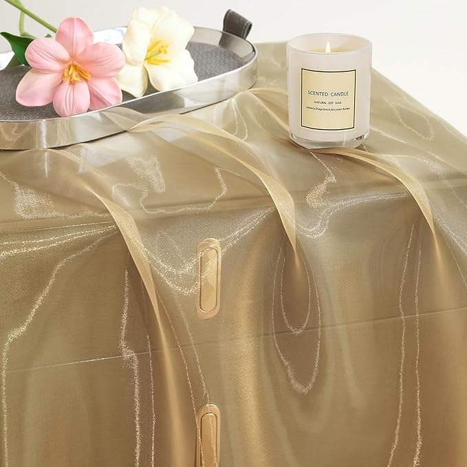 P Pothuiny Sheer Organza Fabric by The Yard, 1 Yard x 60 Inch Wide Bridal - Image 2